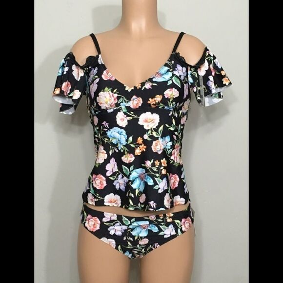 Kenneth Cole Reaction Off Shoulder tankini. NWT - Picture 2 of 7